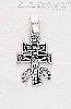 Sterling Silver Cross INRI CARAVACA Charm Pendant