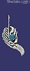 Sterling Silver Feather Genuine American Indian Turquoise Charm