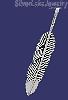 Sterling Silver Feather Genuine American Indian Charm Pendant