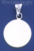 Sterling Silver Engravable Round Charm Pendant