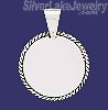 Sterling Silver Circle w/Rope Engravable Charm Pendant