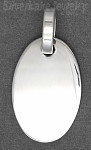 Sterling Silver High Polish Engravable Oval Pendant