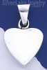 Sterling Silver Engravable Heart Charm Pendant