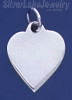 Sterling Silver Engravable Heart Charm Pendant