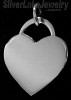 Sterling Silver Engravable Heart Charm Pendant