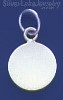 Sterling Silver Engravable Round Charm Pendant