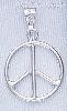 Sterling Silver Peace Sign Charm Pendant