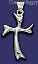 Sterling Silver Twisted Cross Charm Pendant