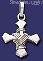 Sterling Silver Cross w/Shroud Charm Pendant