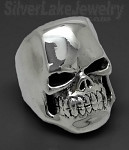 Sterling Silver Skull Ring sz 9